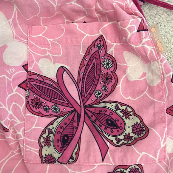 Koi By Kathy Peterson Butterfly Scrub Top Size XS - Picture 11 of 13